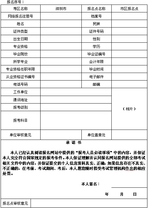 圳2015年初、中、高级会计师考试网上报名考