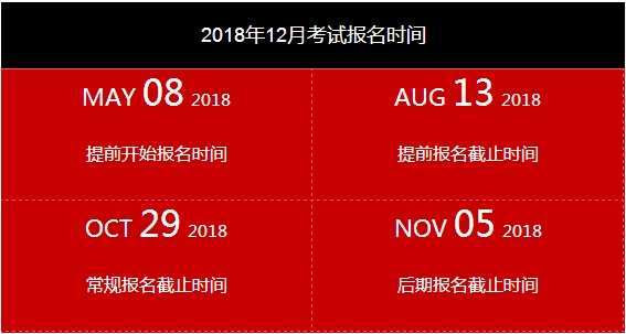 2018年12月ACCA考试报名时间