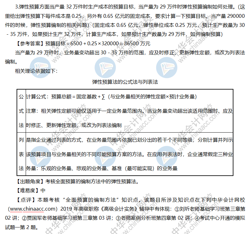 2019年高级会计师试题及参考答案考生回忆版二