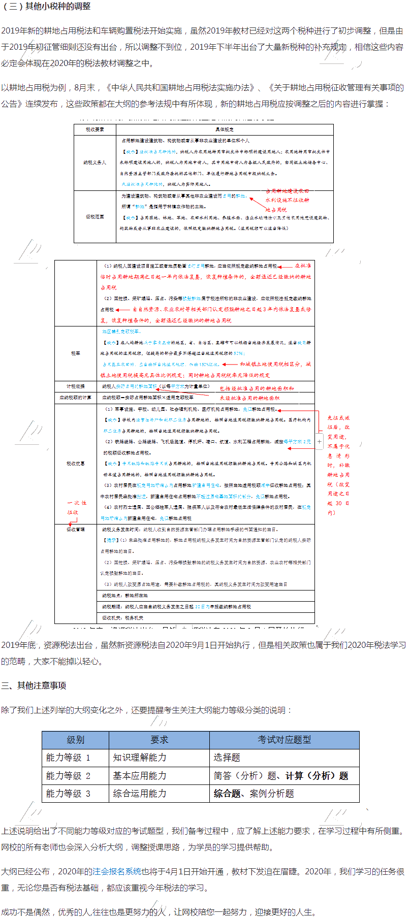 2020年注会税法纲要变换解读—从纲要变革看进修要点