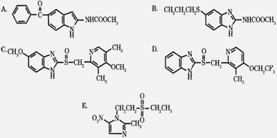 [药物化学]阿苯达唑的化学结构式是