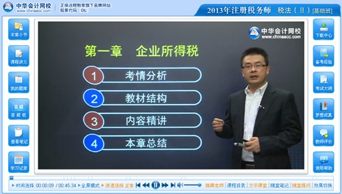 楊軍2013註冊稅務師《稅法(二)》基礎班高清課程 - 中華會計網校的
