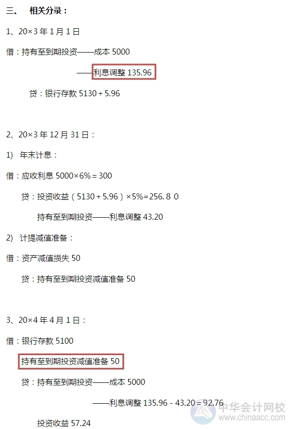 2015注会“借题发挥”会计篇：持有至到期投资