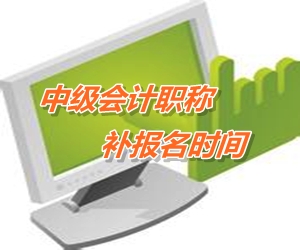 上海松江区2015年中级会计职称考试补报名时间为6月17日-18日