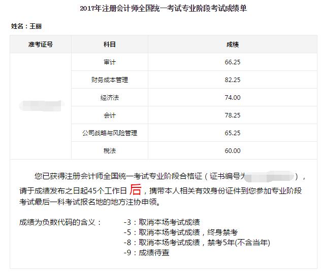 2017年注册会计师考试全科通过学员光荣榜