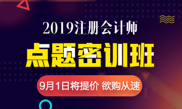 2019注会考前点题密训班