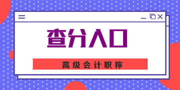 甘肃2019年高级会计师考试成绩查询入口已开通