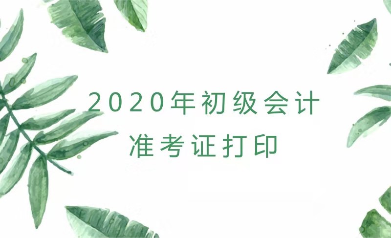 2020年河南初级会计考试准考证打印时间你知道了吗？