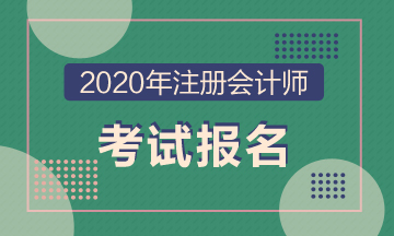 四川2020年注册会计师报名时间