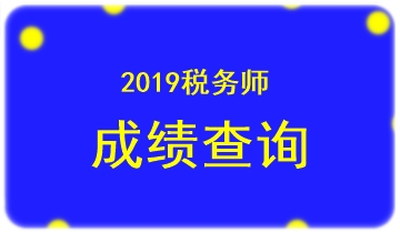 2019税务师成绩查询