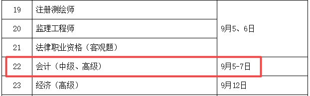 重磅：2020年高级会计师考试时间公布