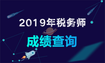 2019年税务师成绩查询查询