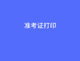 经济师准考证打印