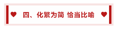 四、化繁为简 恰当比喻