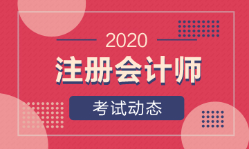 四川2020年注册会计师考试时间是什么时候？