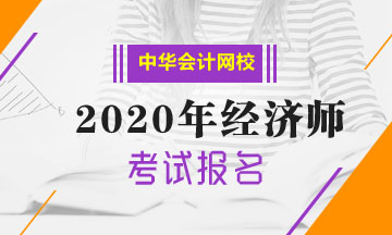 2020年高级经济师考试报名