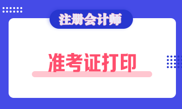 济南2020年注会准考证打印时间