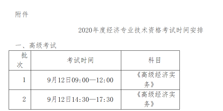 菏泽2020年高级经济师报名时间：7月10日—7月20日