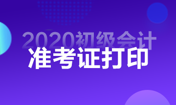 2020年广东广州市会计初级考试准考证在哪里打印？