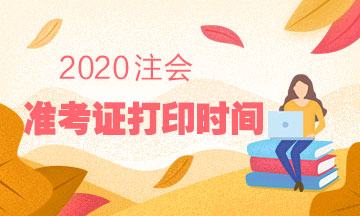  浙江杭州2020年注册会计师准考证打印时间