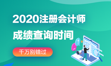 2020南京注会成绩查询时间