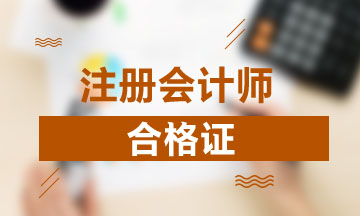 四川2020年注册会计师单科合格证书可以下载吗？