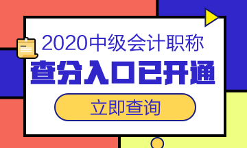 中级成绩查询入口2020年