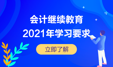 湖北省宜昌市直2021年会计继续教育的学习要求是怎样的呢？