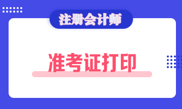 广西2021注册会计师考试准考证打印时间