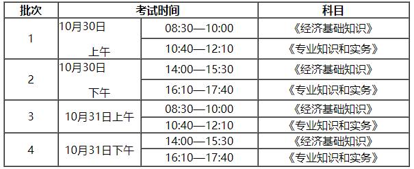 广西2021初中级经济师考试时间