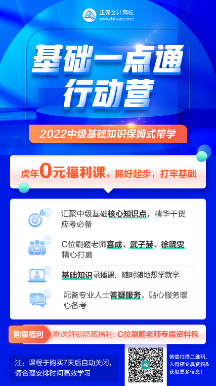 中级会计基础一点通 干货考点深入解读！