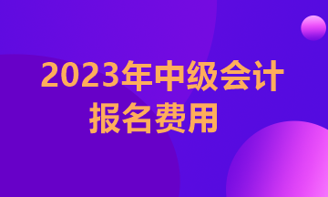 江西2023年中级会计证报名费用多少钱啊？