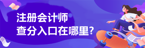 注册会计师查分入口在哪里?