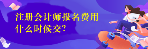 注册会计师报名费用什么时候交？