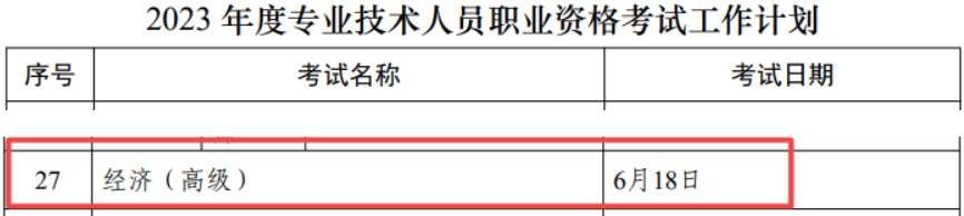 2023年海南高级经济师6月18日考试