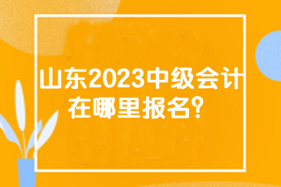 山东2023中级会计在哪里报名？