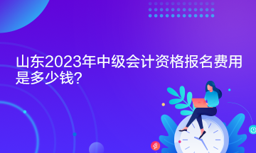 山东2023年中级会计资格报名费用是多少钱？