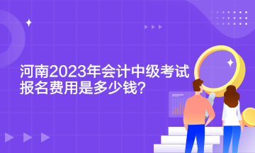 河南2023年会计中级考试报名费用是多少钱？