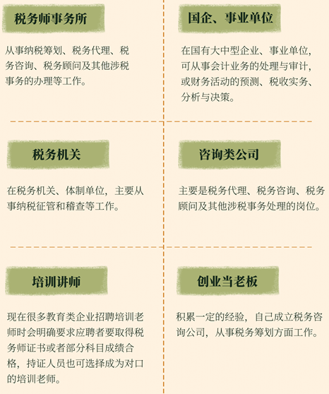 税务师就业方向