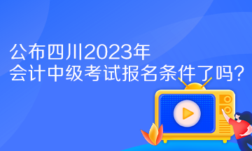 公布四川2023年会计中级考试报名条件了吗？