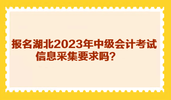 报名湖北2023年中级会计考试信息采集要求吗？