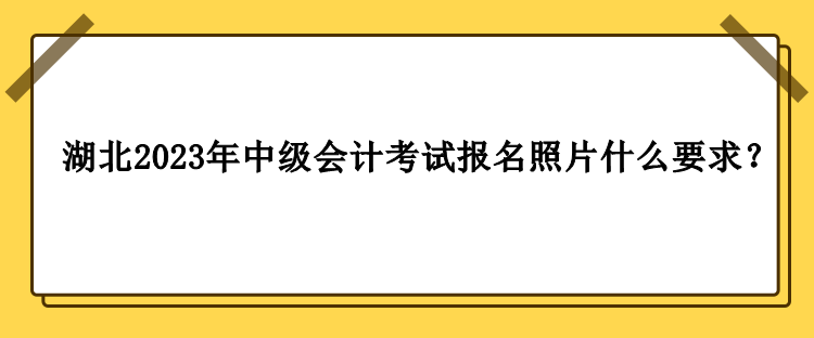 2023年湖北中级会计考试报名照片什么要求？