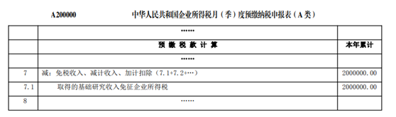 纳税申报表