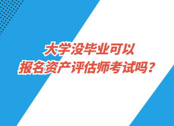 大学没毕业可以报名资产评估师考试吗？