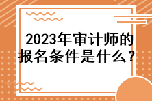 2023年审计师的报名条件是什么？