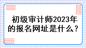 初级审计师2023年的报名网址是什么？