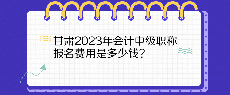 甘肃2023年会计中级职称报名费用是多少钱？
