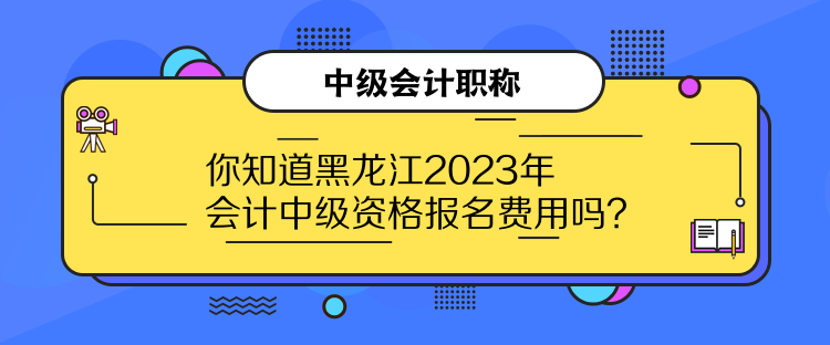 你知道黑龙江2023年会计中级资格报名费用吗？
