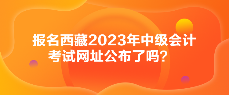 报名西藏2023年中级会计考试网址公布了吗？