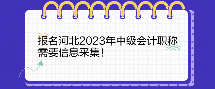 报名河北2023年中级会计职称需要信息采集！